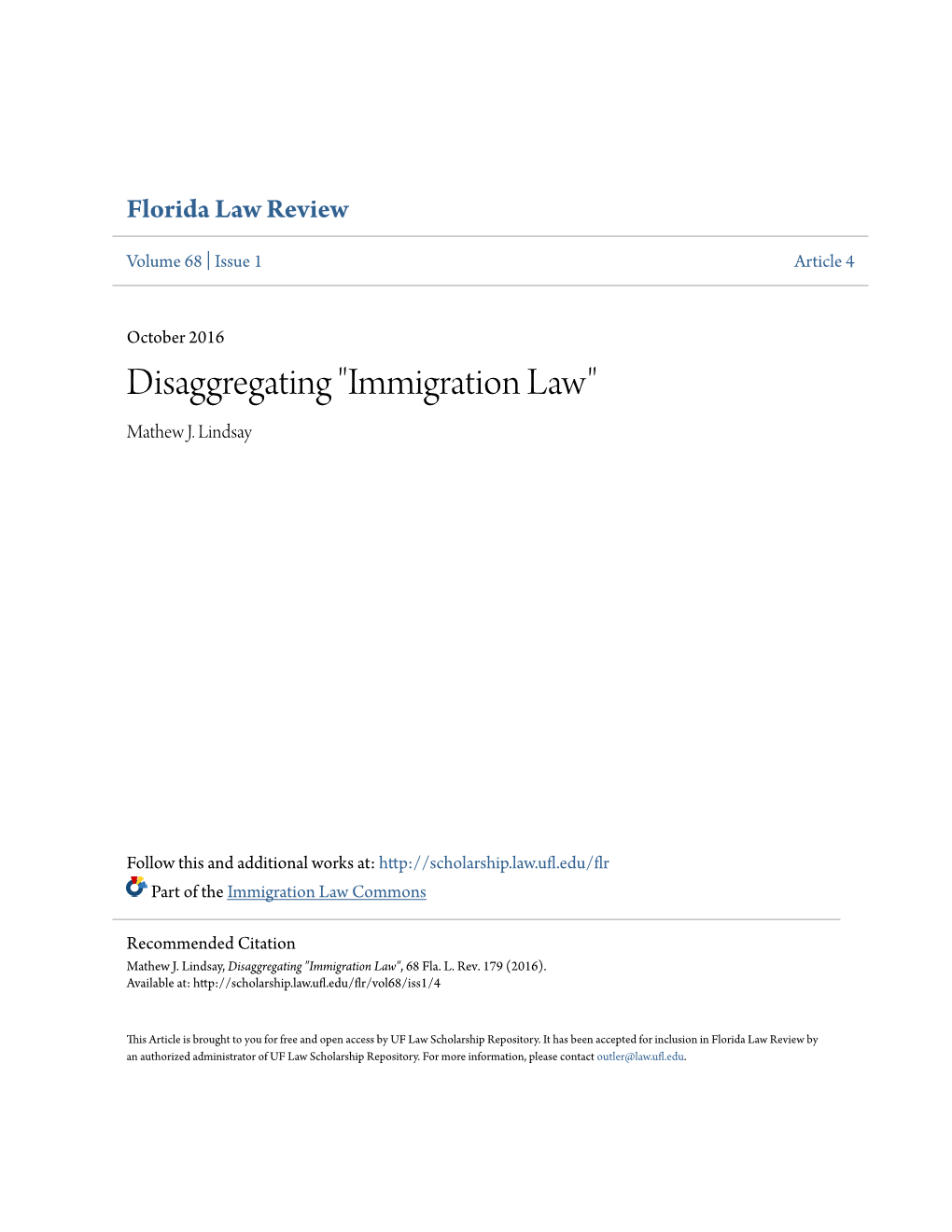 Immigration Law