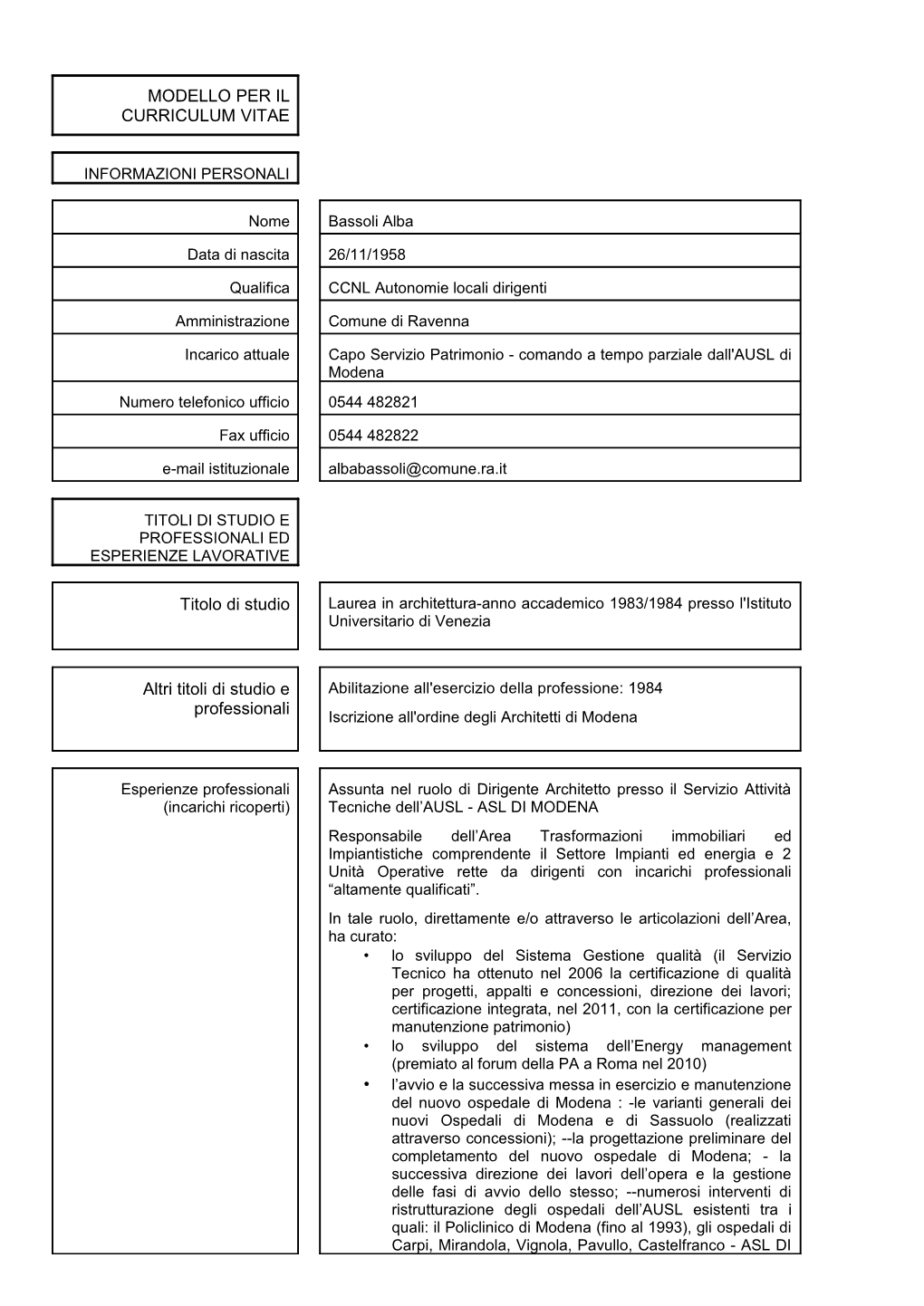 Curriculum Vitae