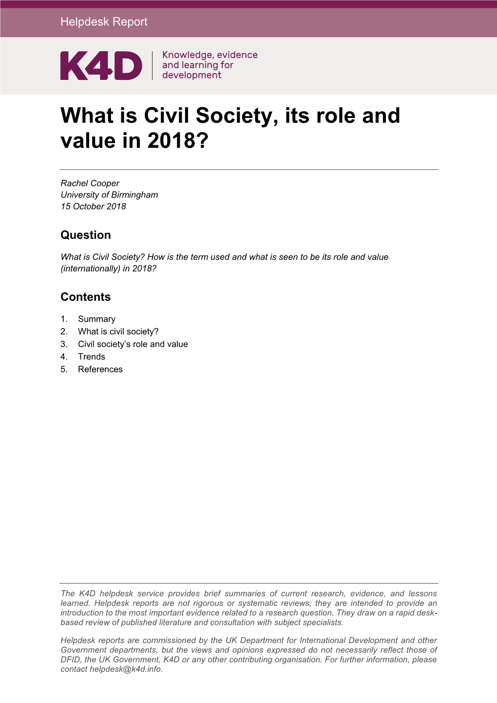 What Is Civil Society, Its Role and Value in 2018?