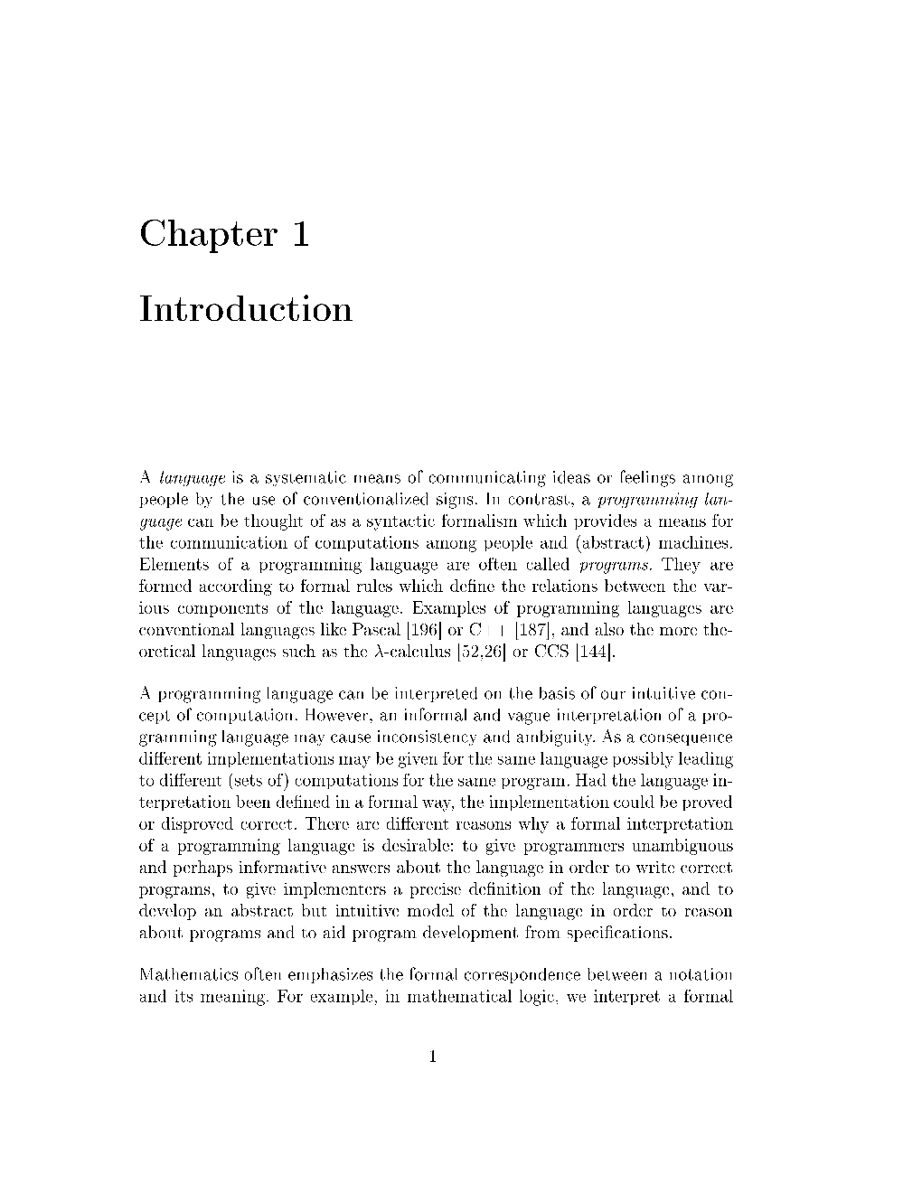 Chapter 1 Introduction