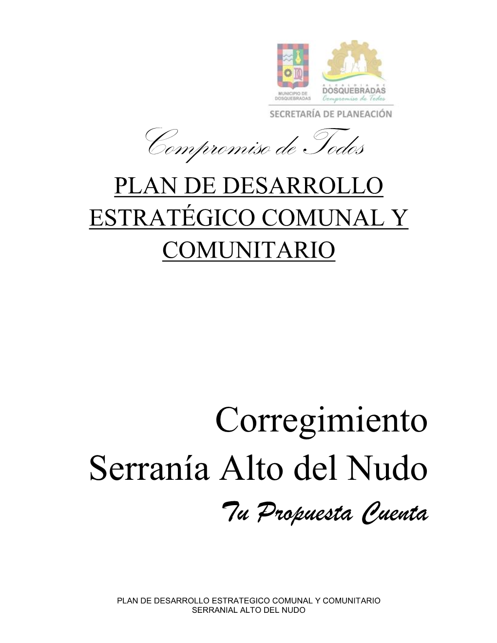 Plan De Desarrollo Estratégico Comunal Y Comunitario