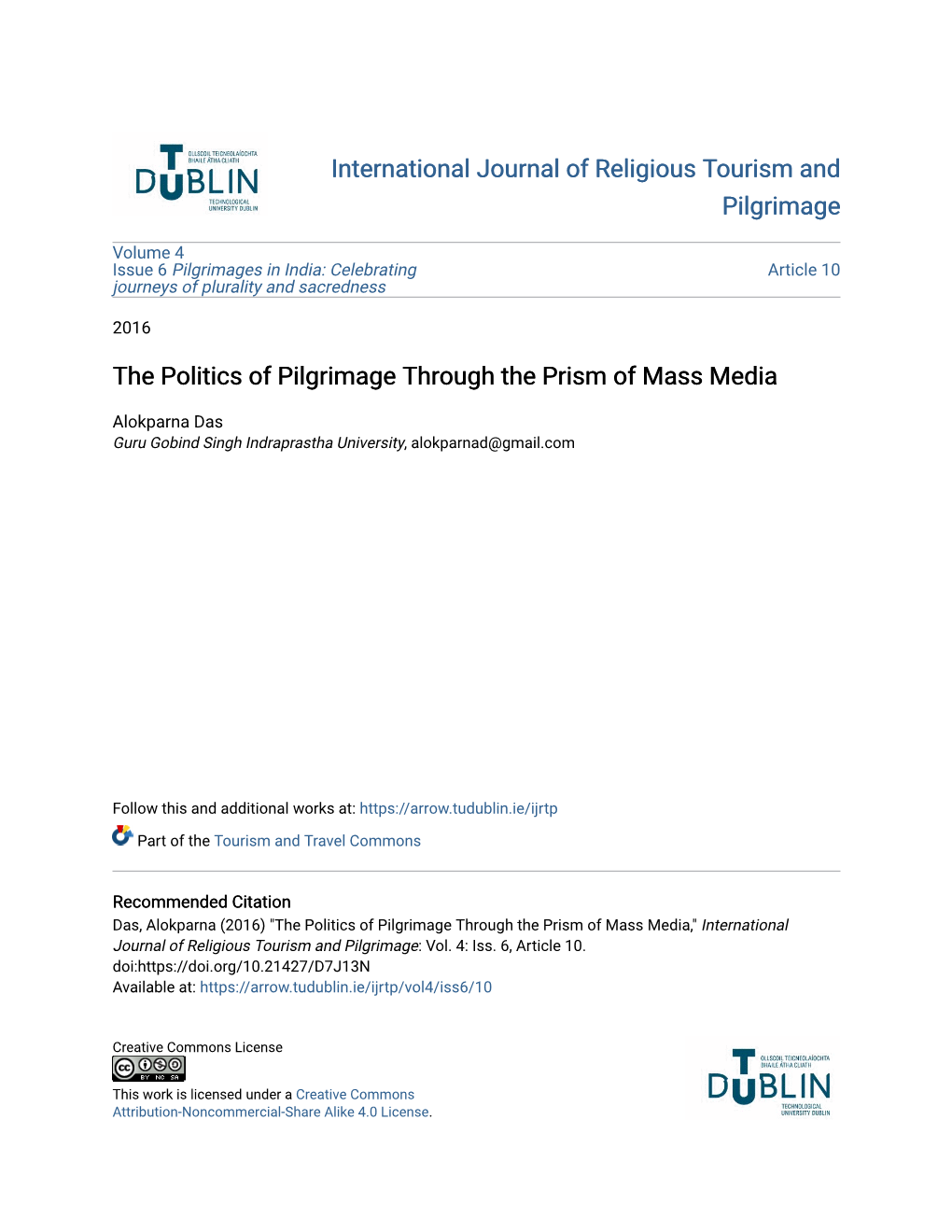 The Politics of Pilgrimage Through the Prism of Mass Media