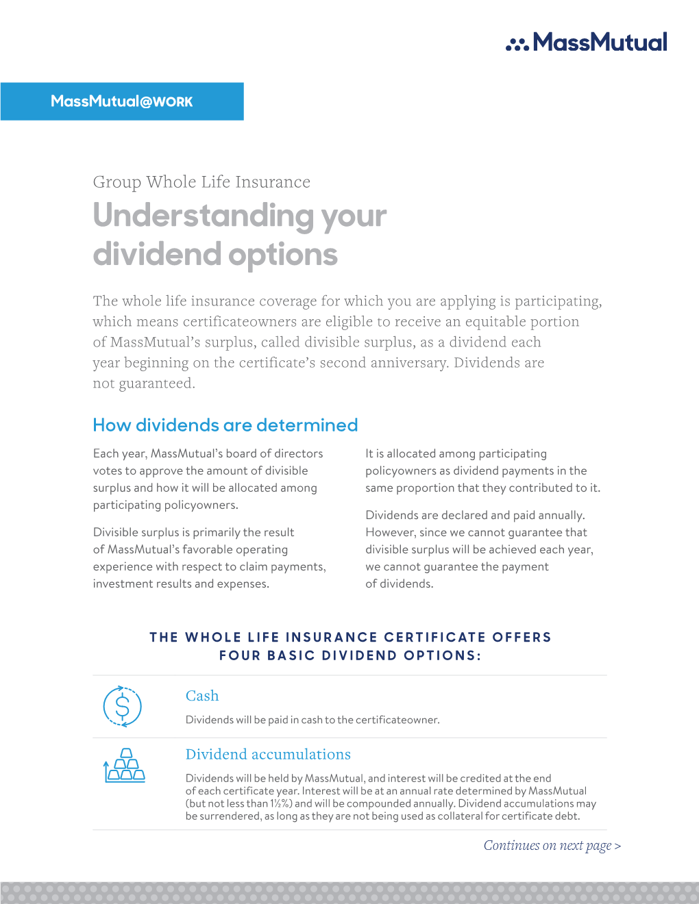 Understanding Your Dividend Options