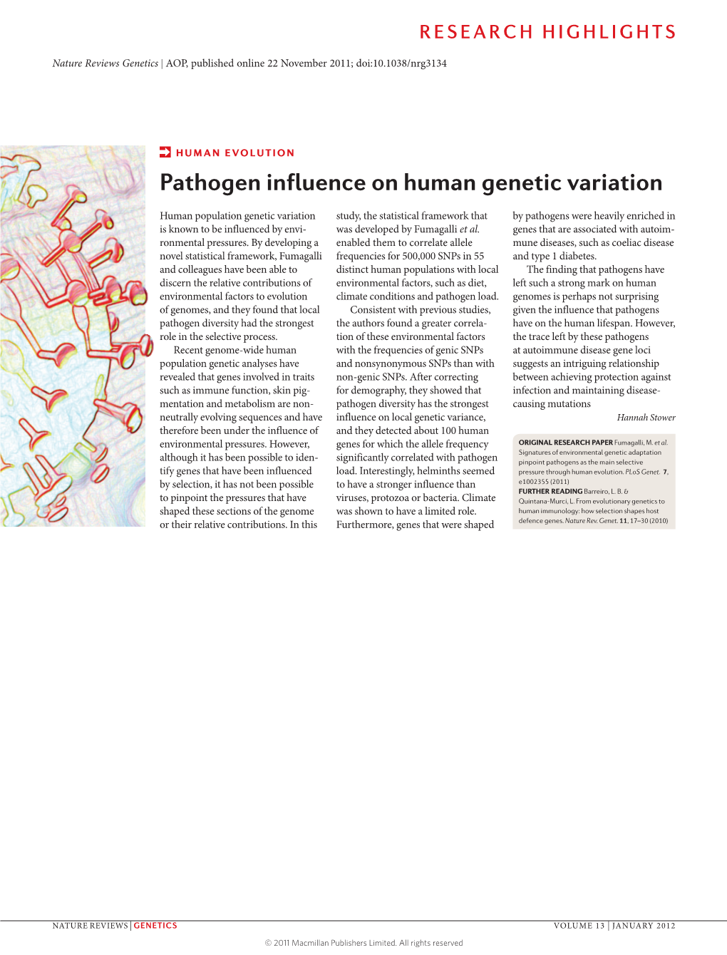 Human Evolution: Pathogen Influence on Human Genetic Variation