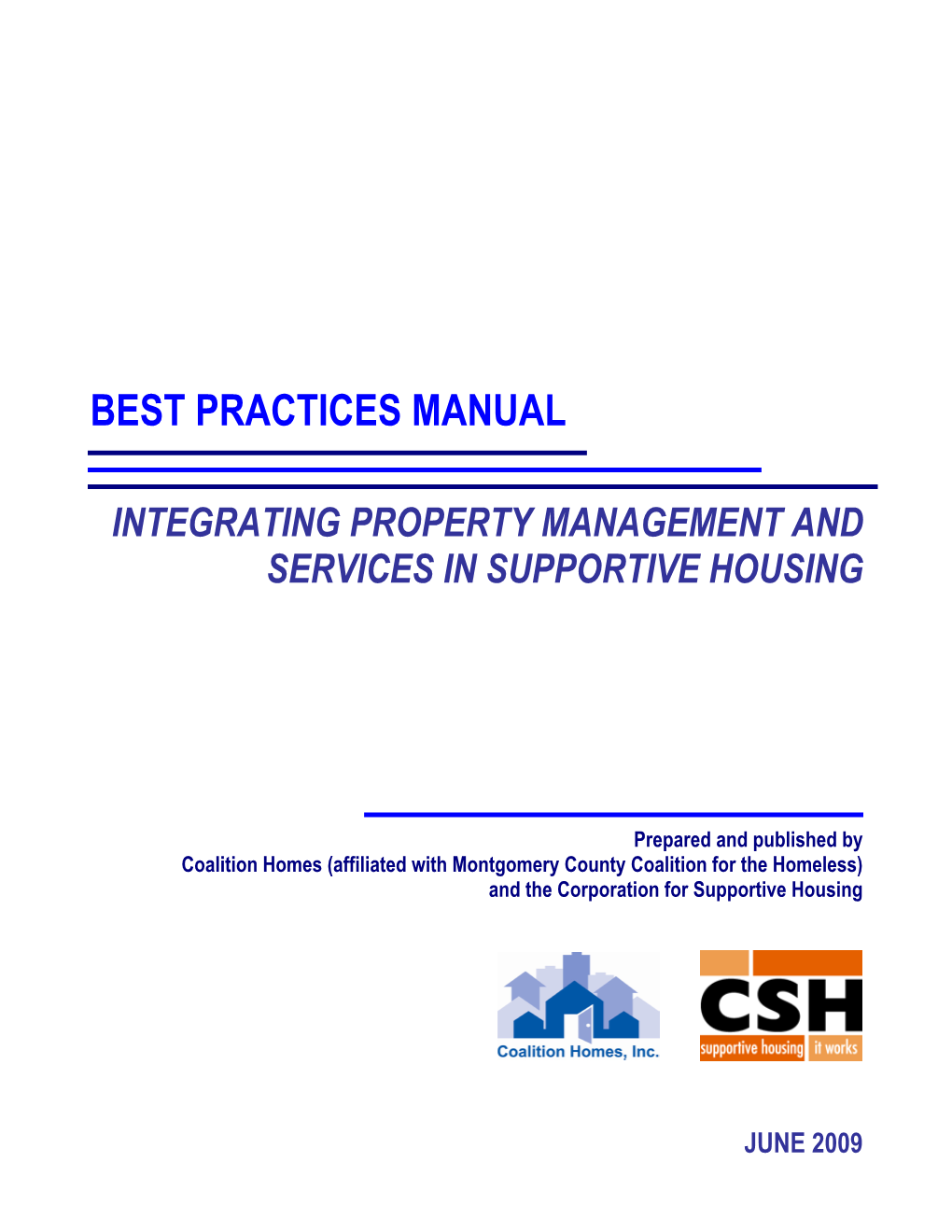 Property Management and Services in Supportive Housing