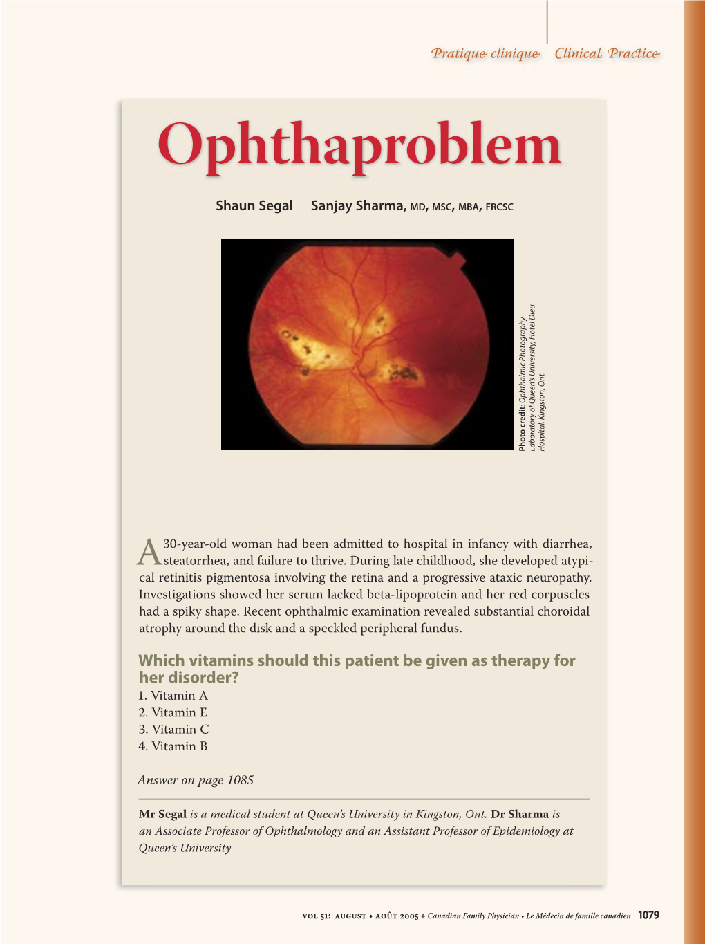 Ophthaproblem