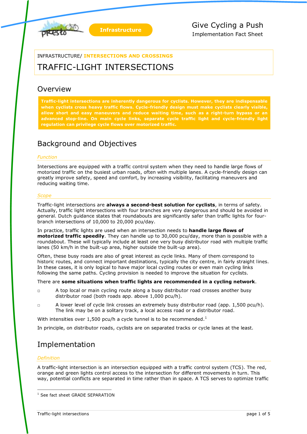 Traffic-Light Intersections