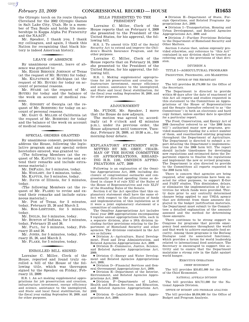 Congressional Record—House H1653