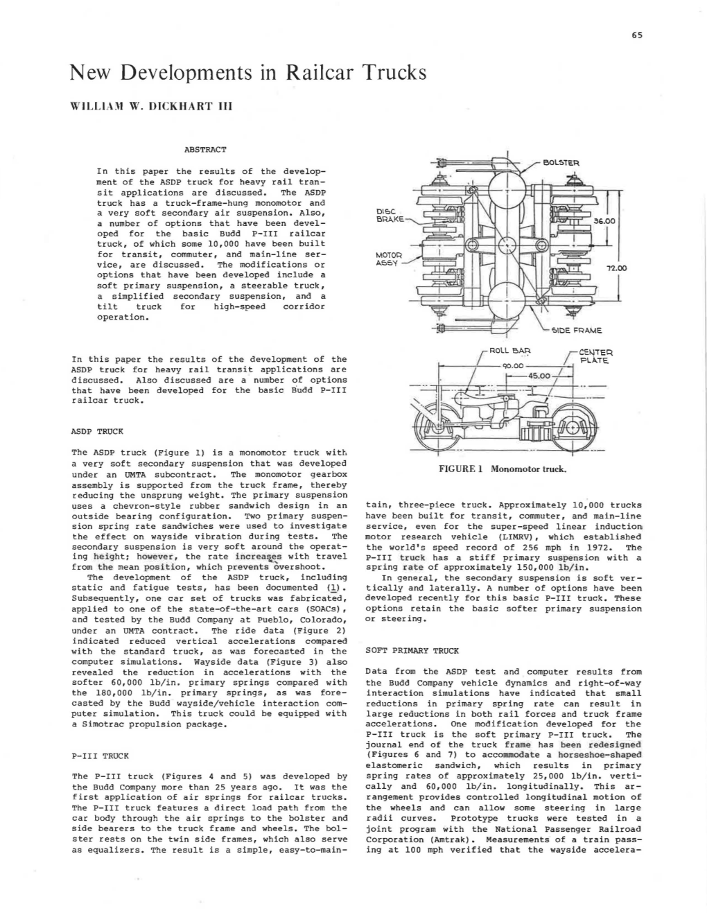 New Developments in Railcar Trucks