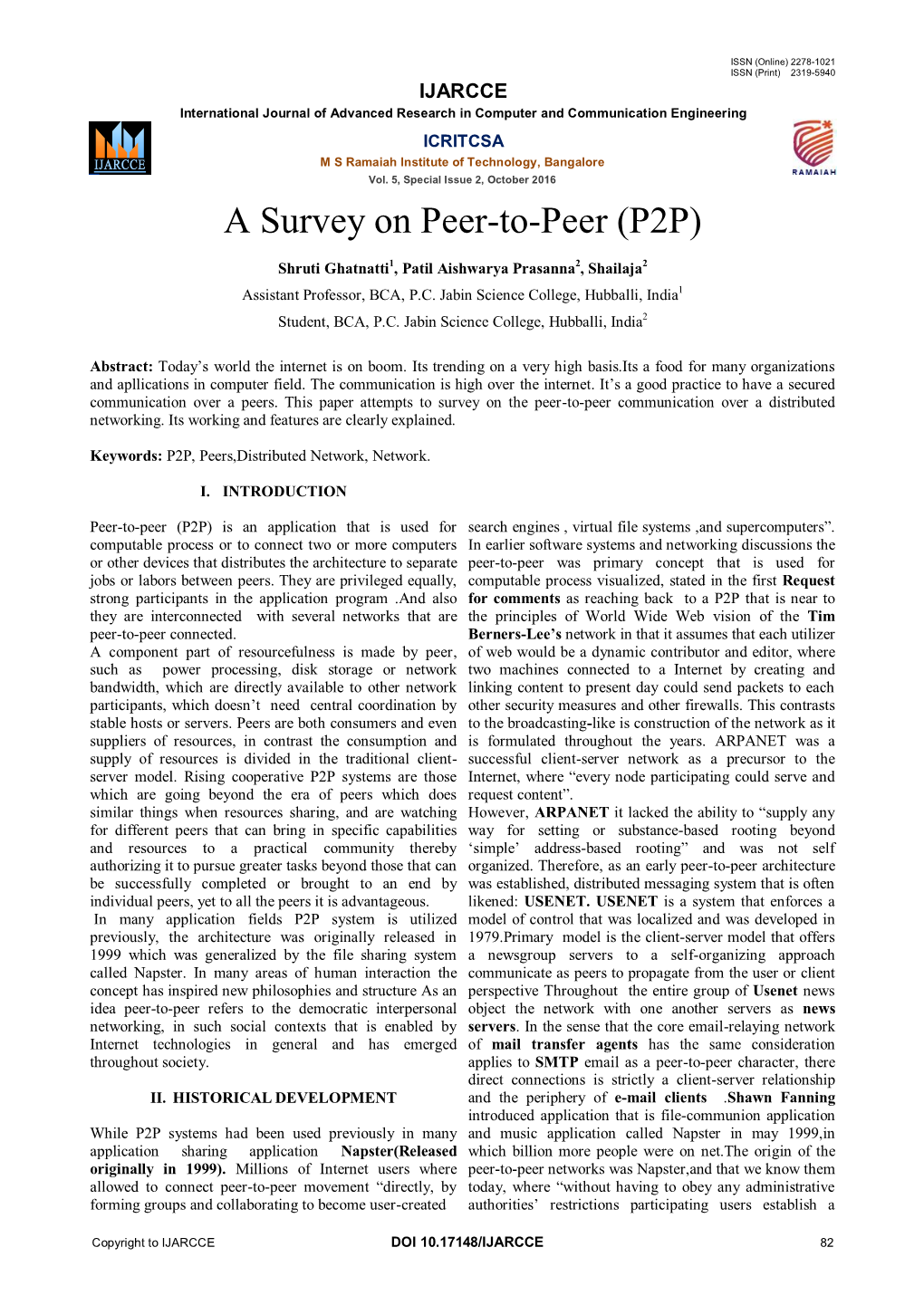 A Survey on Peer-To-Peer (P2P)