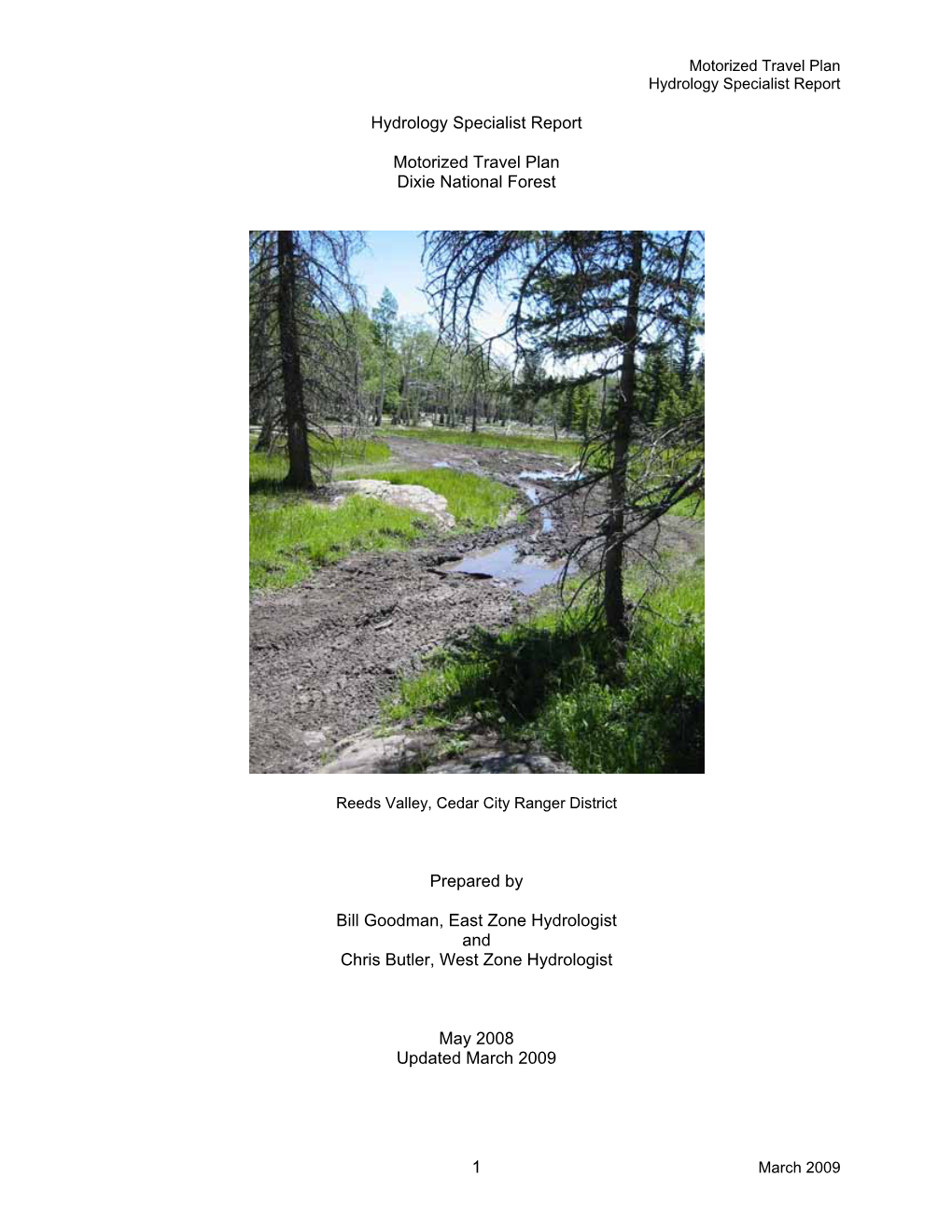 Hydrology Specialist Report