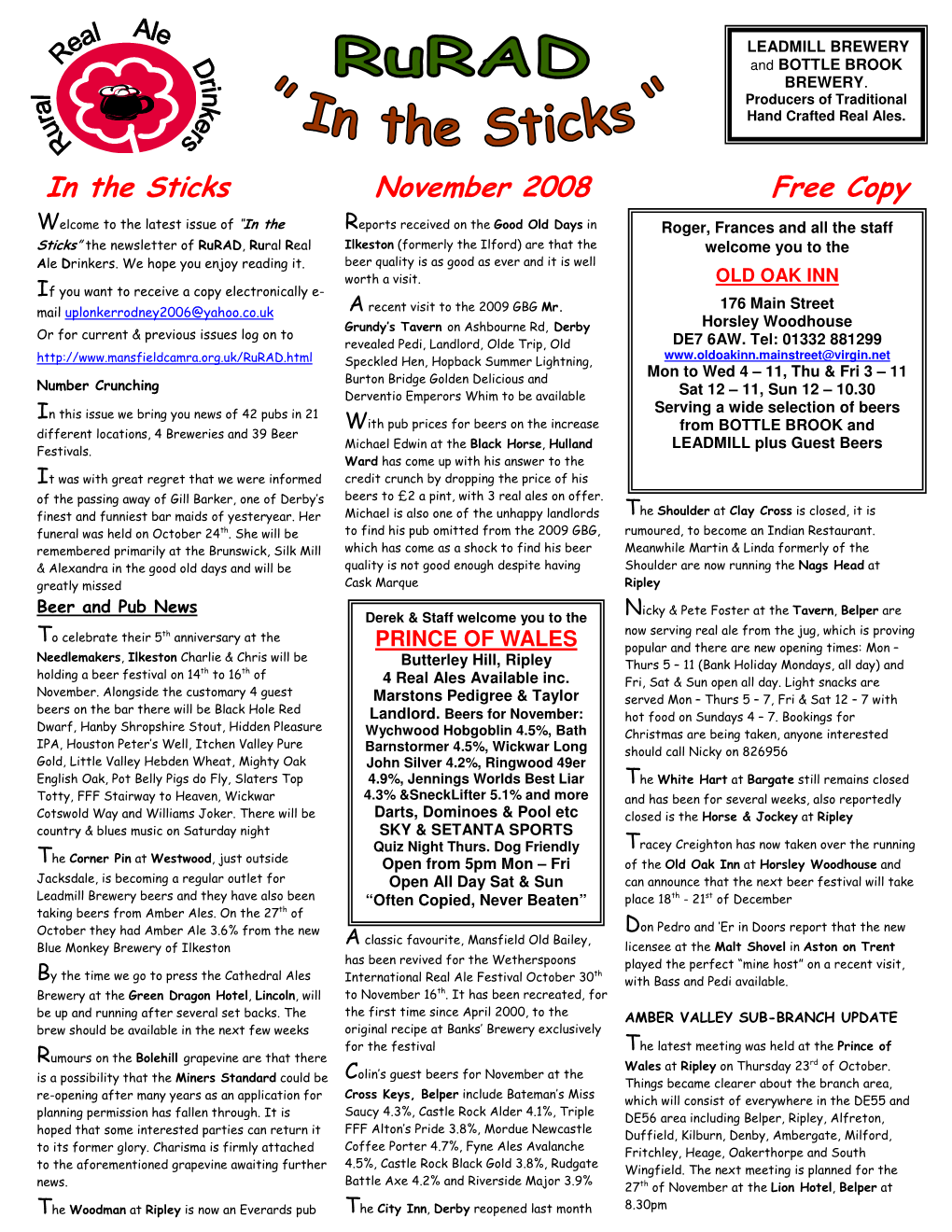 In the Sticks November 2008 Free Copy