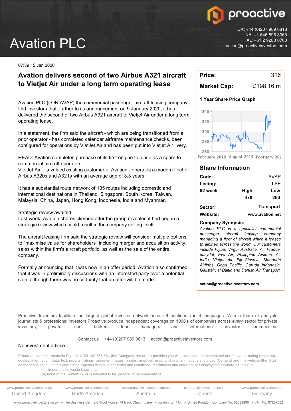 Avation Delivers Second of Two Airbus A321 Aircraft to Vietjet Air Under A