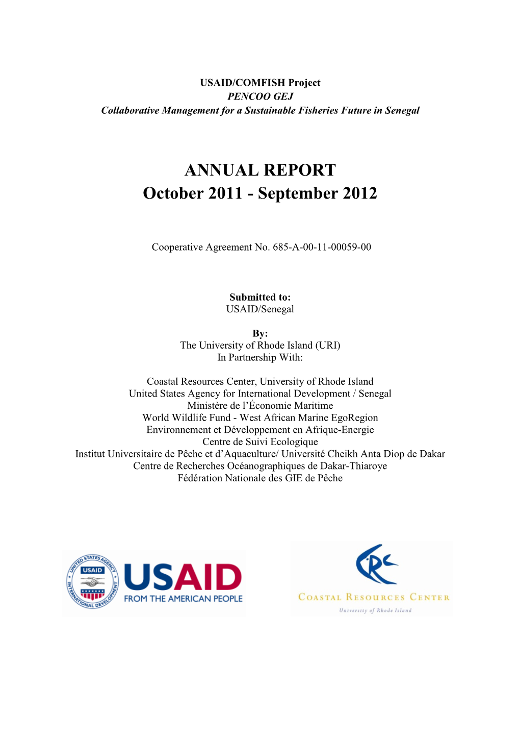USAID/COMFISH Annual Report, Oct. 2011-Sept. 2012