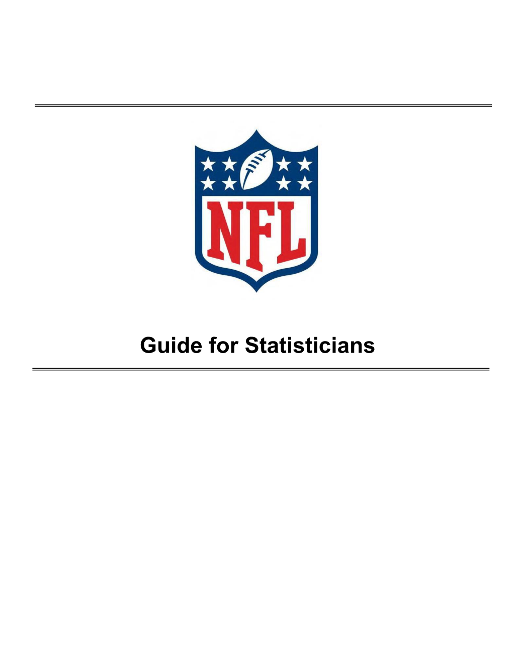 Guide for Statisticians © Copyright 2021, National Football League, All Rights Reserved