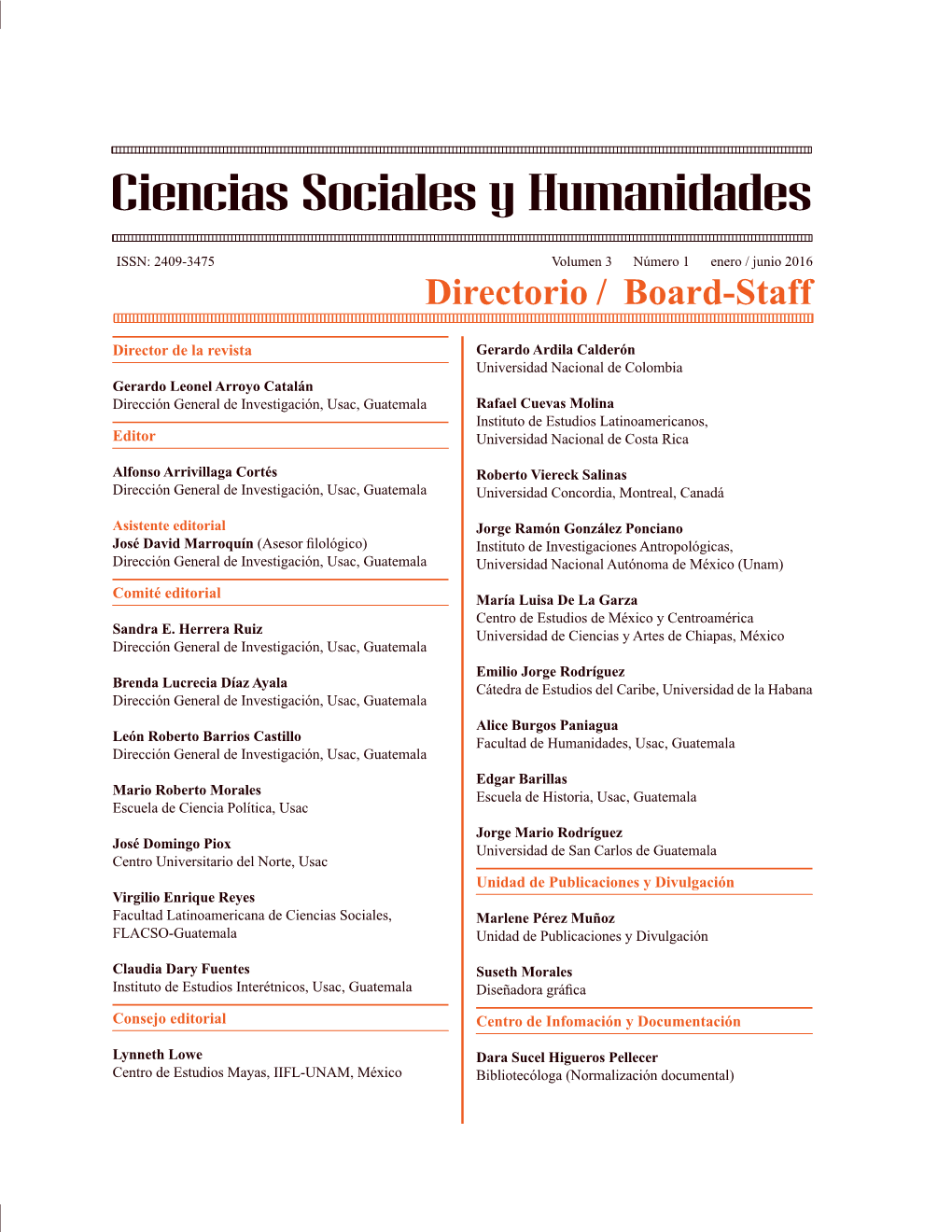 Directorio / Board-Staff