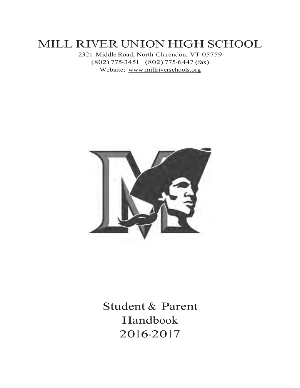 MRUHS Handbook 2016-17 Complete.Indd