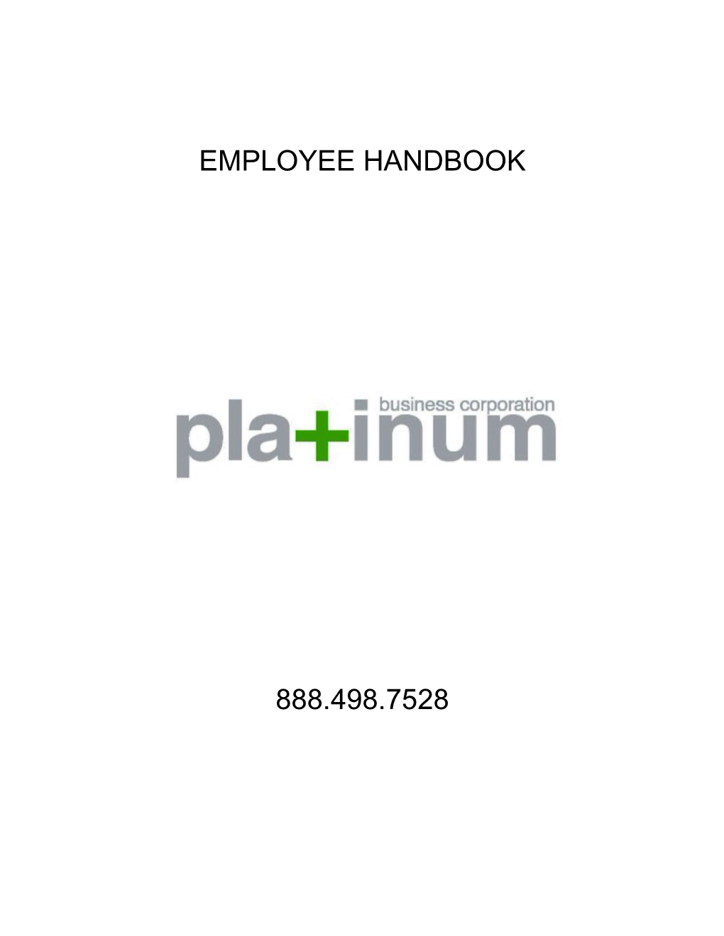 Employee Handbook 888.498.7528