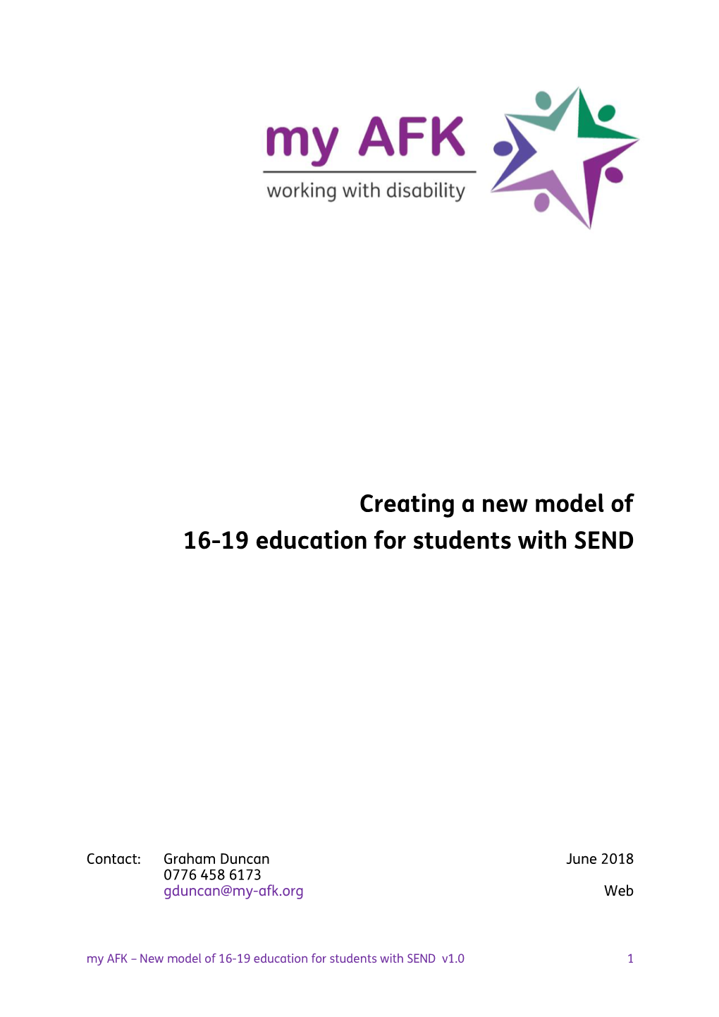 Creating a New Model of 16-19 Education for Students with SEND