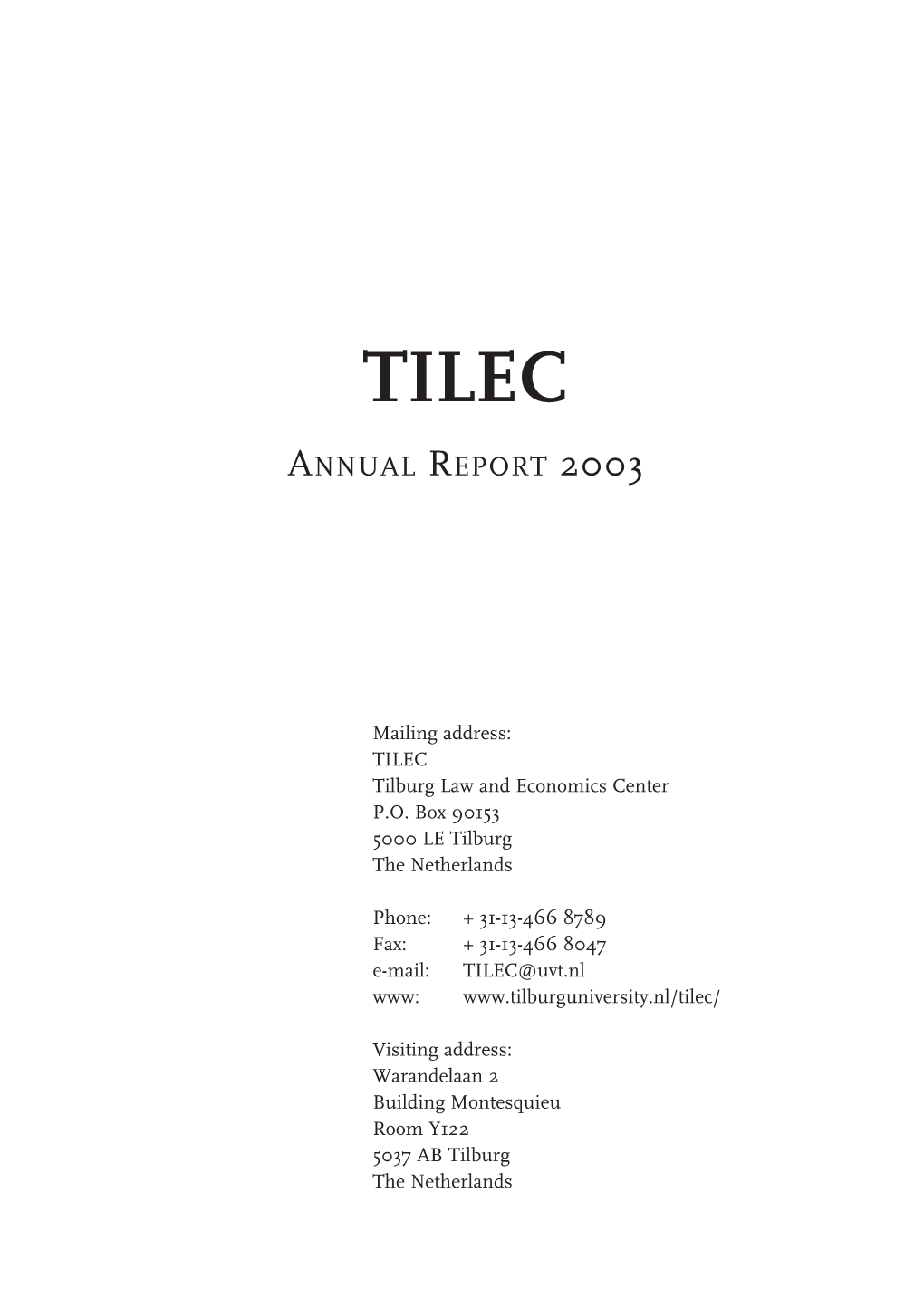 Annual Report 2003