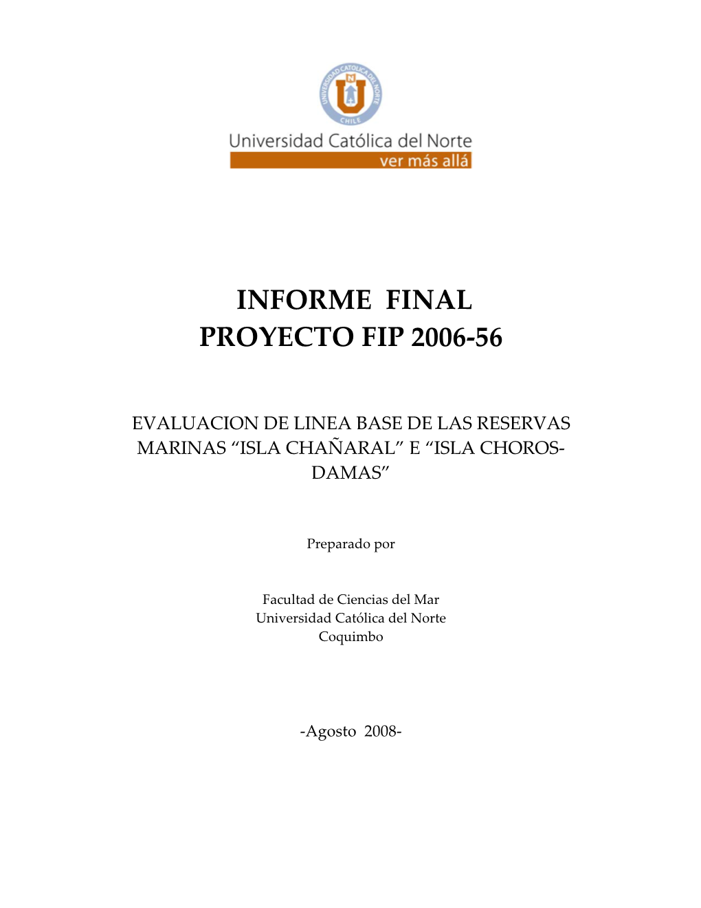Informe Final Proyecto Fip 2006-56