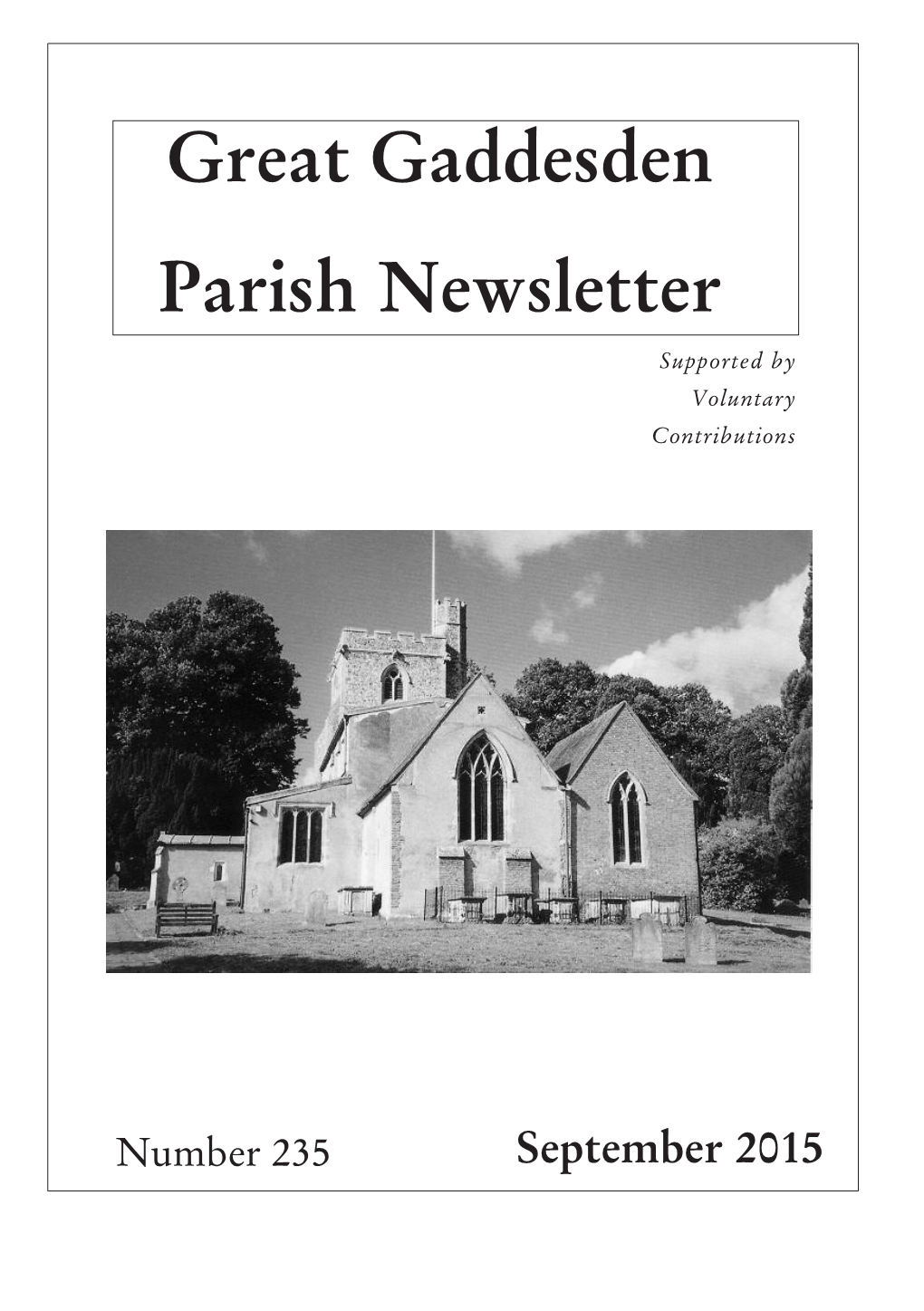 Parish Newsletter September 2015