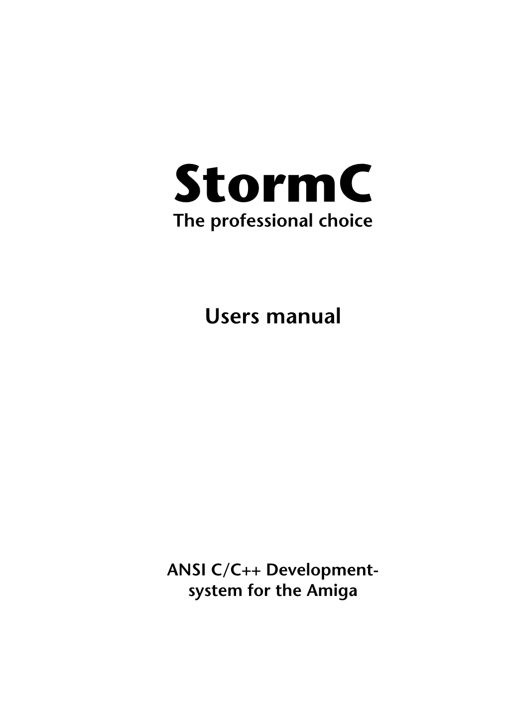 Stormc 3 User Manual English