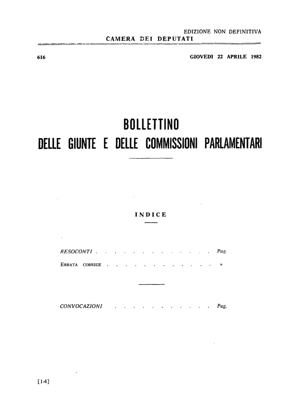 Bollettino Delle Giunte E Delle Commissioni Parlamentari