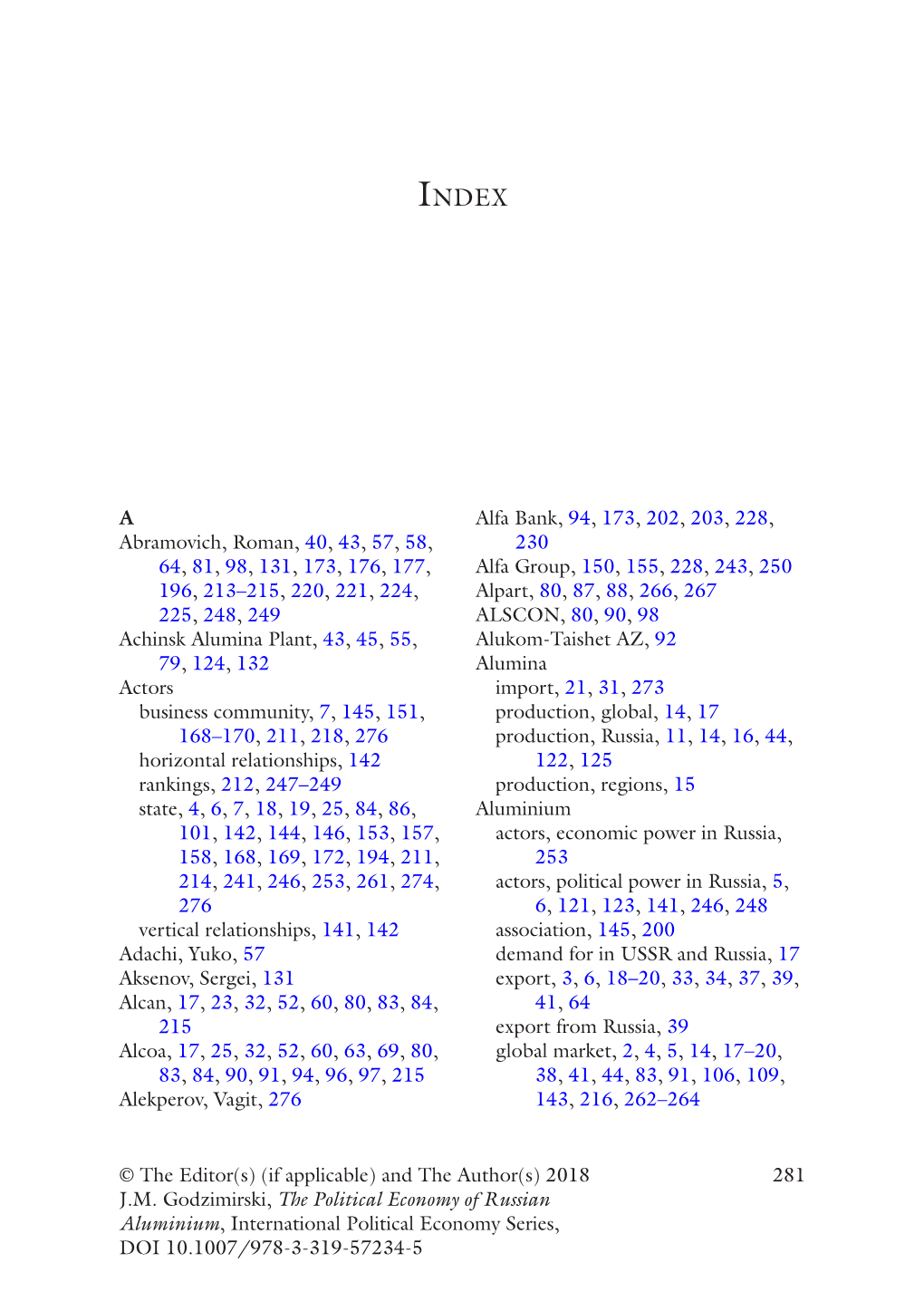 2018 JM Godzimirski, the Political Economy of Russian Aluminium, Inter