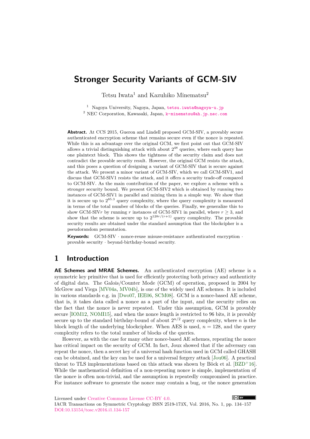 Stronger Security Variants of GCM-SIV