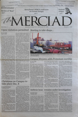 The Merciad December 6.2001 Campus News