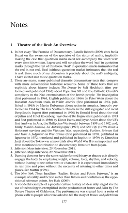 1 Theatre of the Real: an Overview