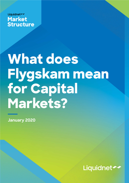 What Does Flygskam Mean for Capital Markets?