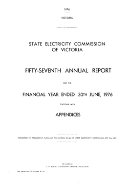 State Electricity Commission of Victoria Fifty-Seventh Annual Report