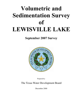Volumetric and Sedimentation Survey of LEWISVILLE LAKE
