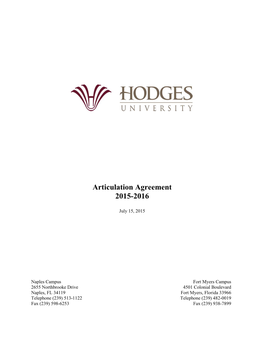 Hodges University Articulation Manual