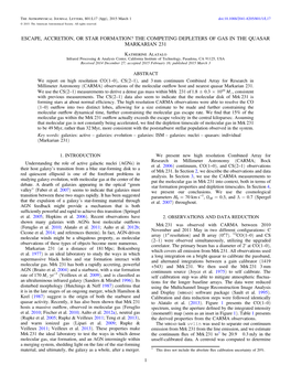 The Competing Depleters of Gas in the Quasar Markarian