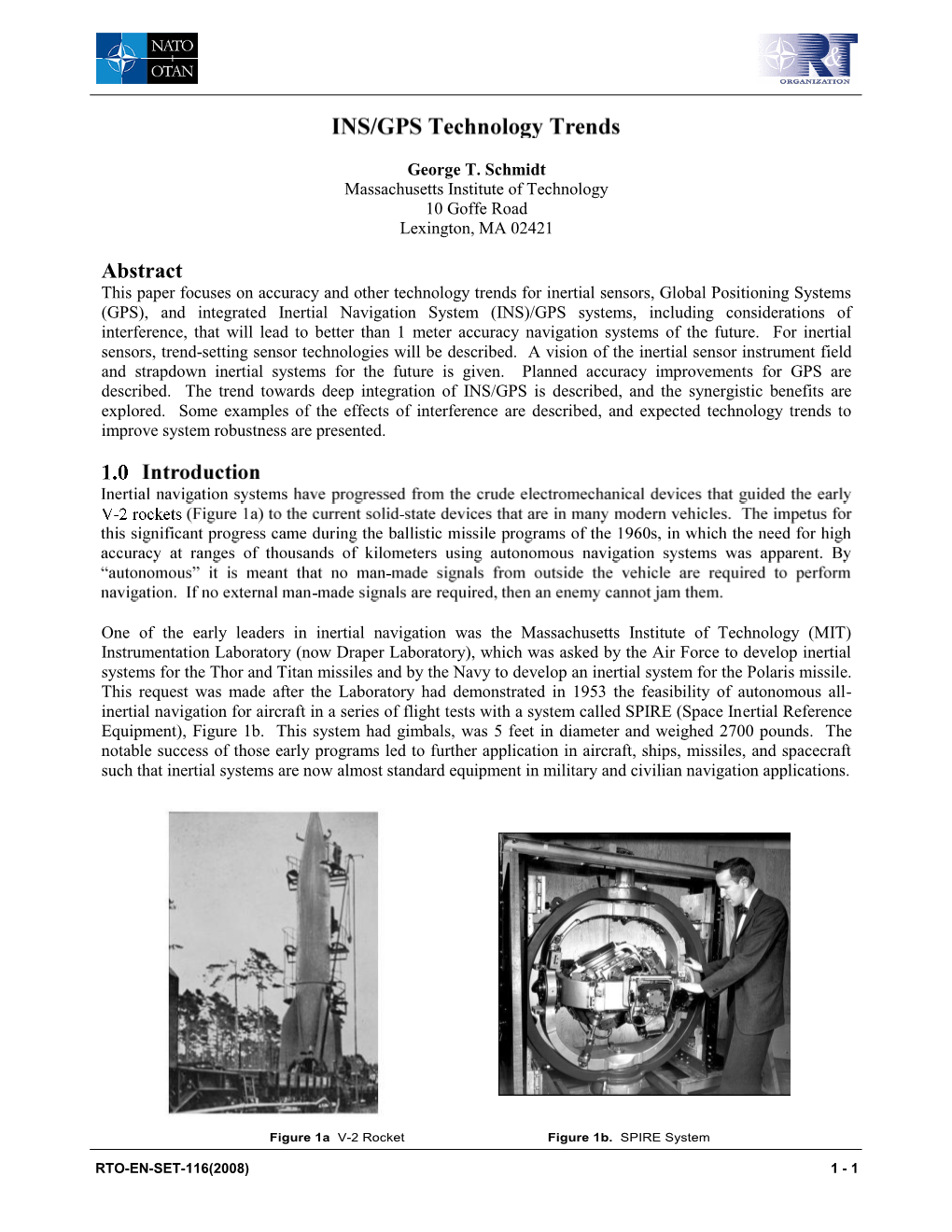 INS/GPS Technology Trends for Military Systems