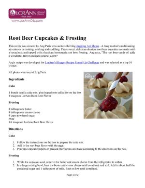 Root Beer Cupcakes & Frosting