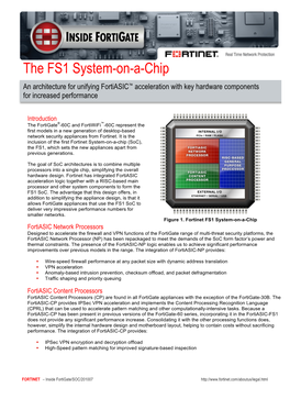 Inside Fortigate: the Fortinet FS1 System-On-A-Chip