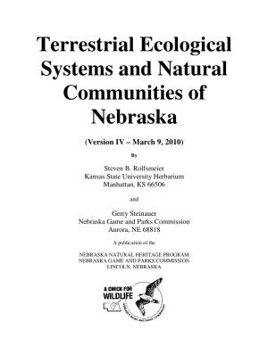 Terrestrial Ecological Systems and Natural Communities of Nebraska