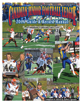 2016 Short CJFL Record Book