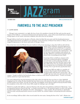 Farewell to the Jazz Preacher
