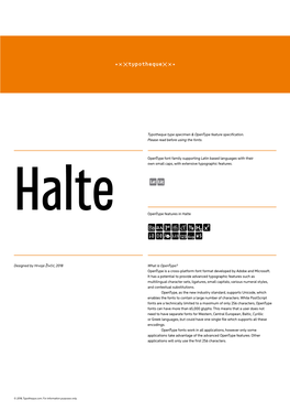 Typotheque Halte Font Family