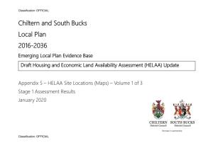 Chiltern and South Bucks Local Plan 2016-2036 Emerging Local Plan Evidence Base Draft Housing and Economic Land Availability Assessment (HELAA) Update