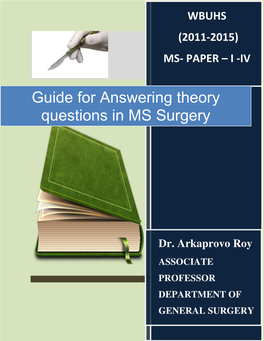 Guide for Answering Theory Questions in MS Surgery