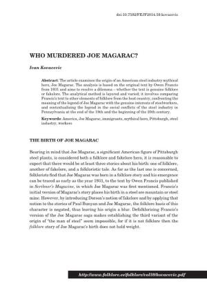 Who Murdered Joe Magarac?