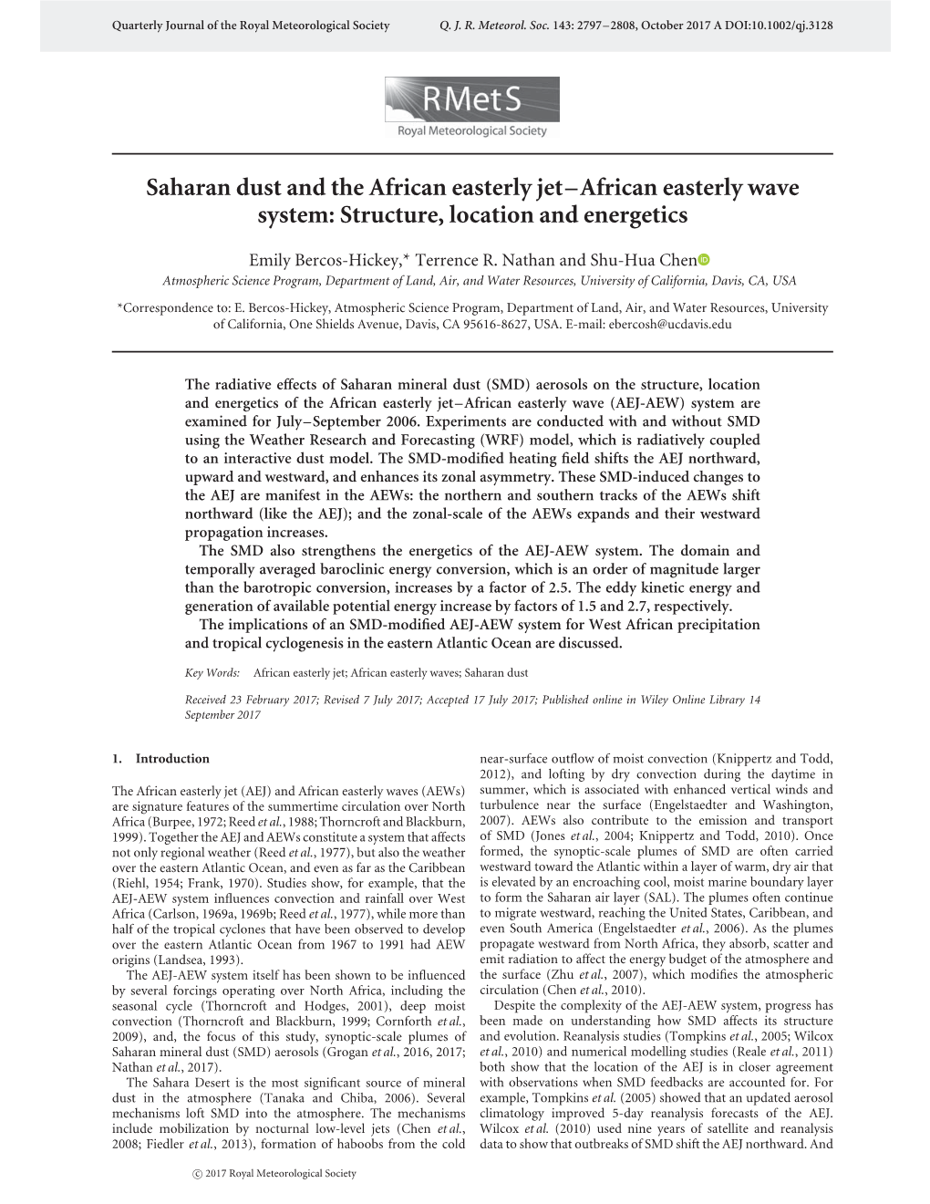 Saharan Dust and the African Easterly Jet-African Easterly Wave System