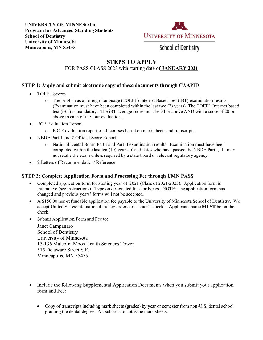 STEPS to APPLY for PASS CLASS 2023 with Starting Date of JANUARY 2021