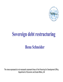 Sovereign Debt Restructuring